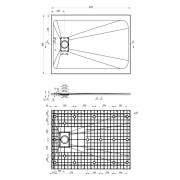 Receveur de Douche 120x90 Rectangulaire salle de bain ÉLÉGANCE