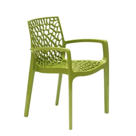 Chaise de jardin avec accoudoirs polypropylène design moderne FREYDIS