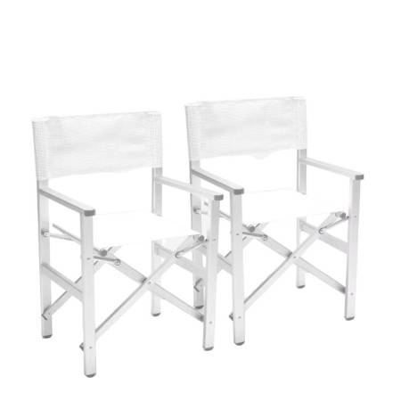 Lot de 2 chaises pliante portable aluminium plage jardin camping KALOT